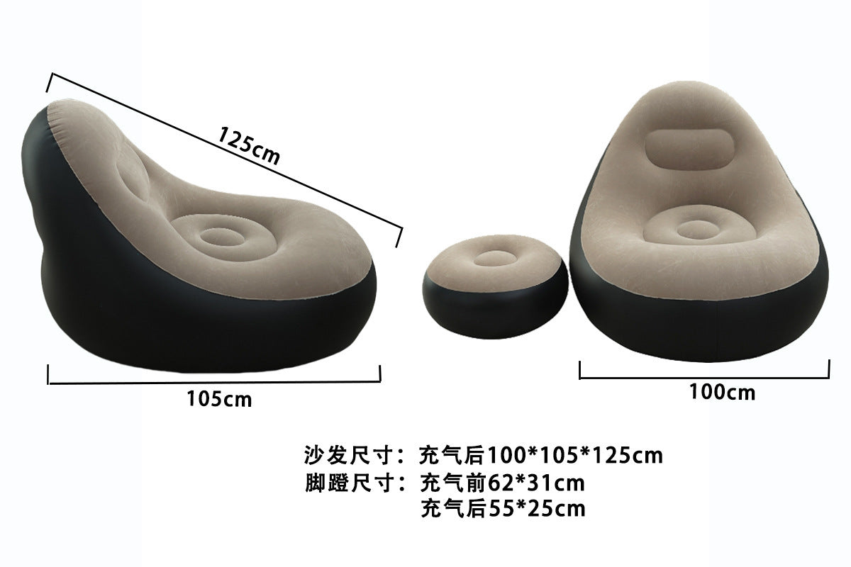 Kursi sofa tiup + pompa kaki