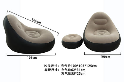 Kursi sofa tiup + pompa kaki