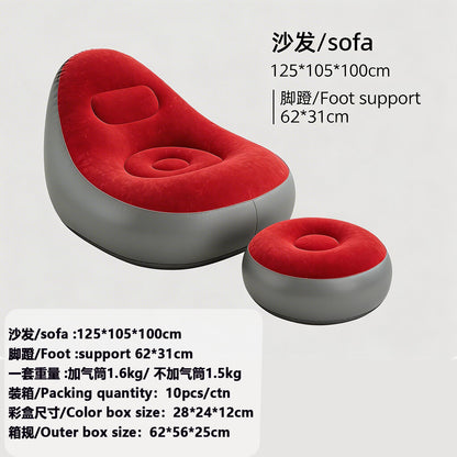 Kursi sofa tiup + pompa kaki