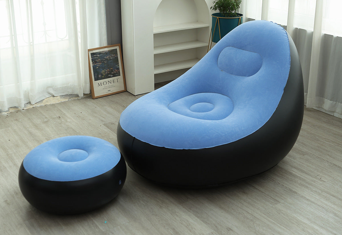 Kursi sofa tiup + pompa kaki