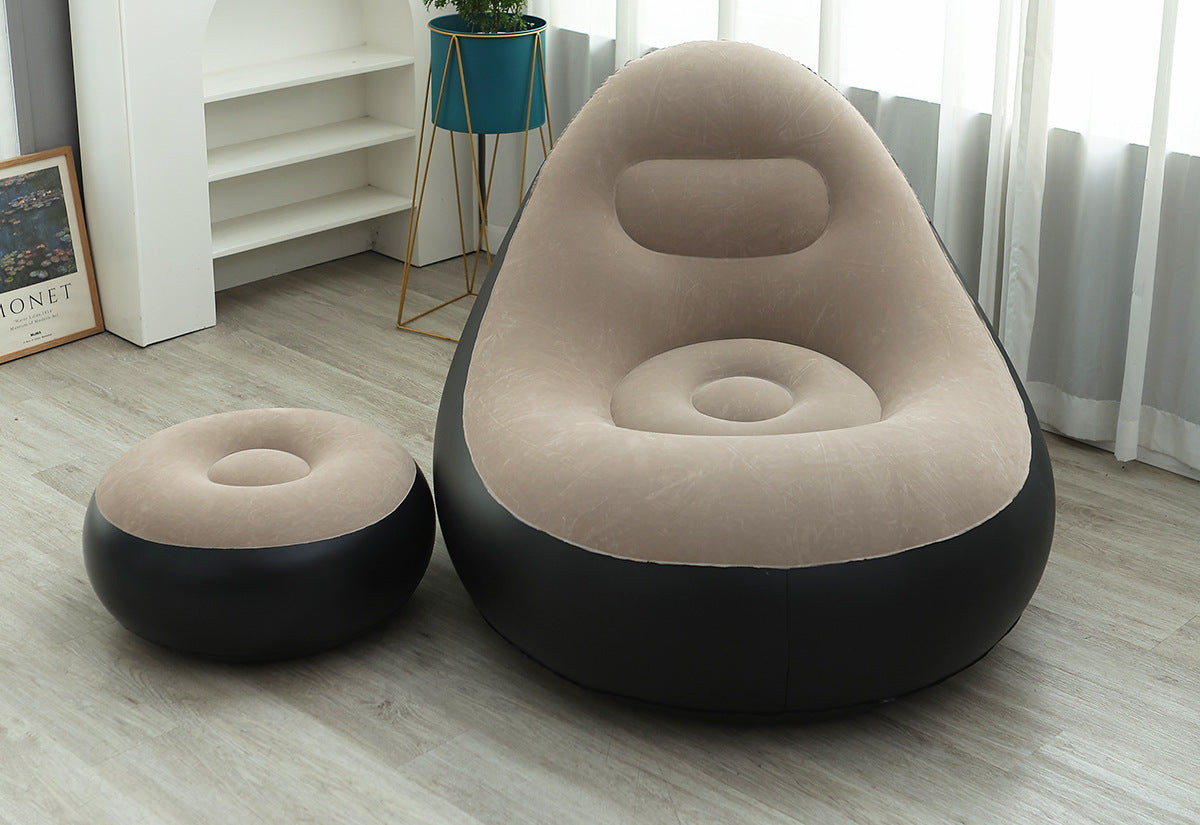 Kursi sofa tiup + pompa kaki