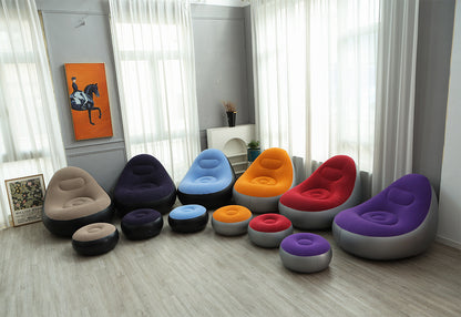 Kursi sofa tiup + pompa kaki