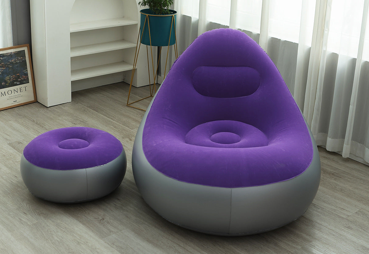 Kursi sofa tiup + pompa kaki
