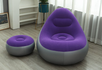 Kursi sofa tiup + pompa kaki