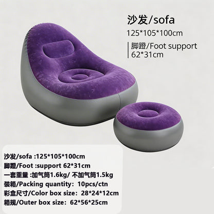 Kursi sofa tiup + pompa kaki