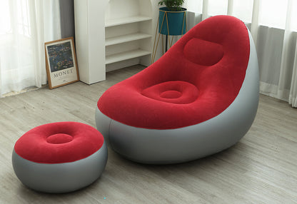 Kursi sofa tiup + pompa kaki